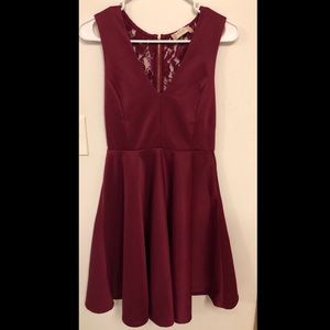 Red/Maroon Dress Lace Back